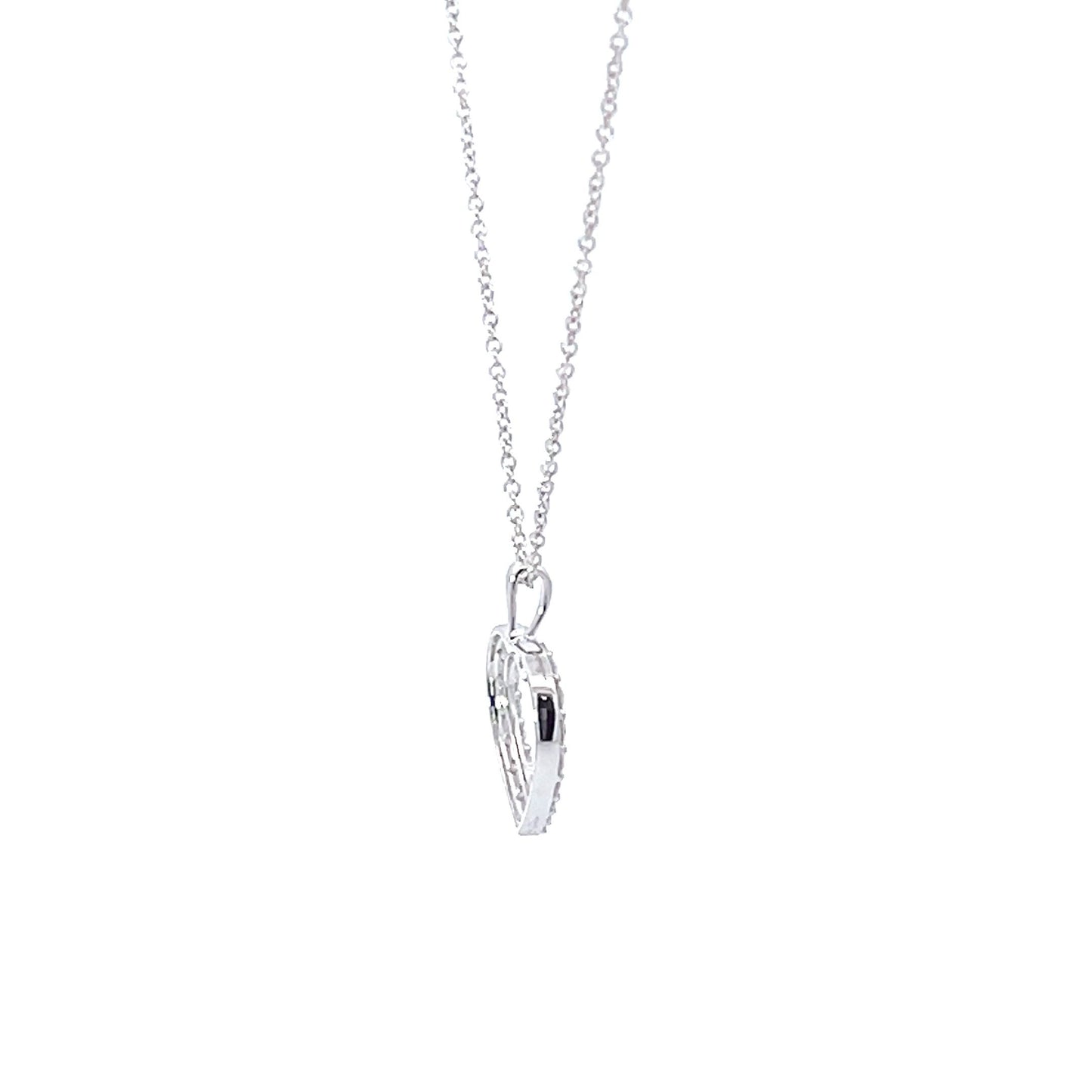 18WG DIAMOND HEART PENDANT ON CHAIN