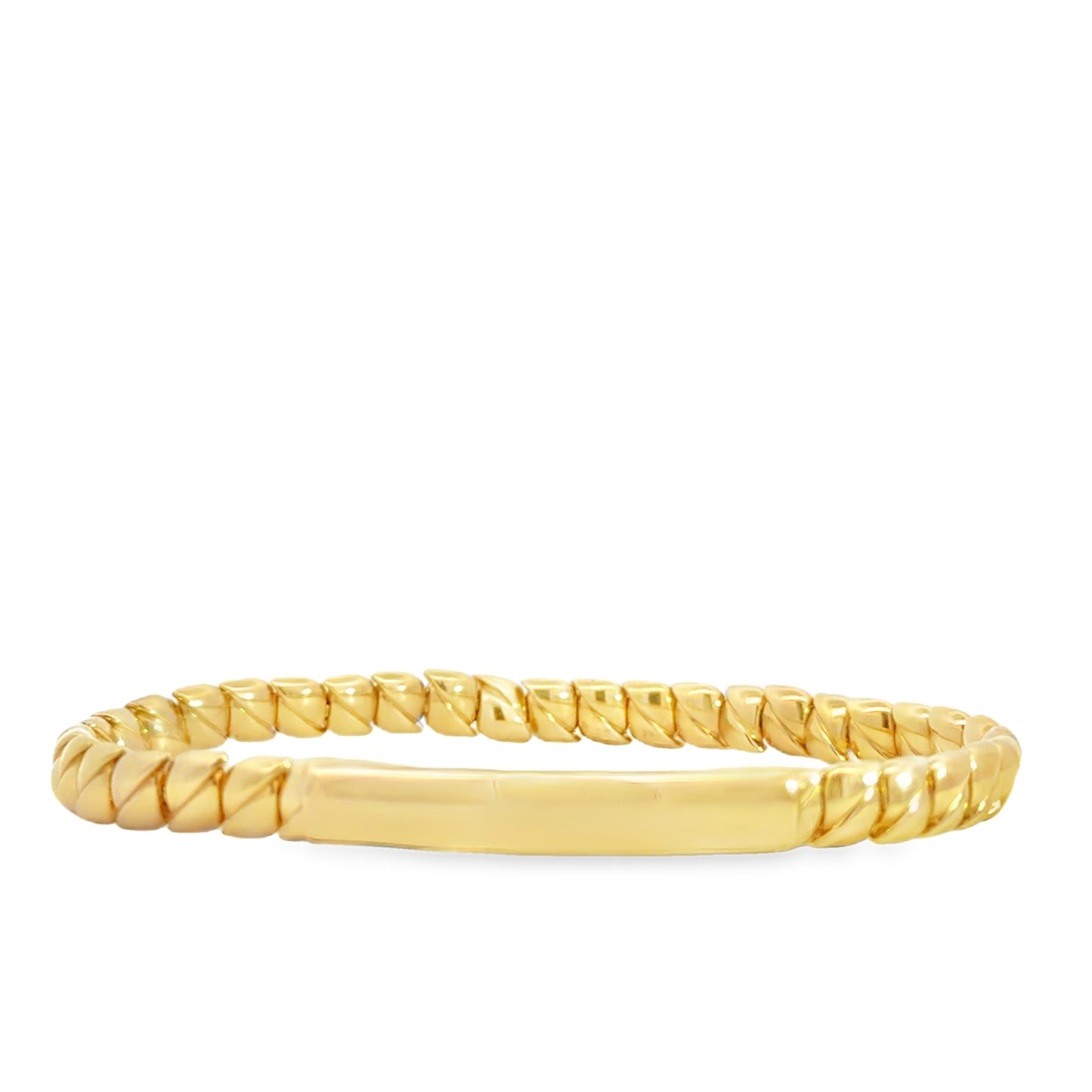HULCHI BELLUNI 18KY MEN'S TRESORE STRETCH ID BRACELET