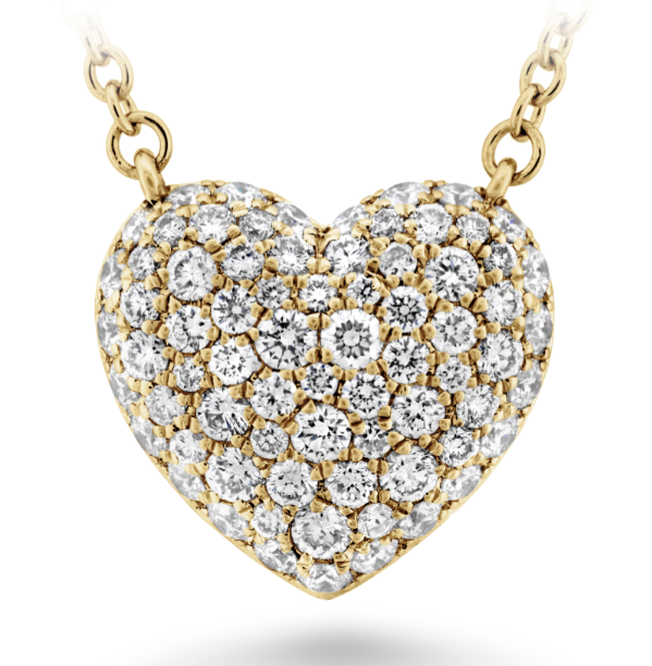 18KY DIA PAVE HEART NECK .49TWT