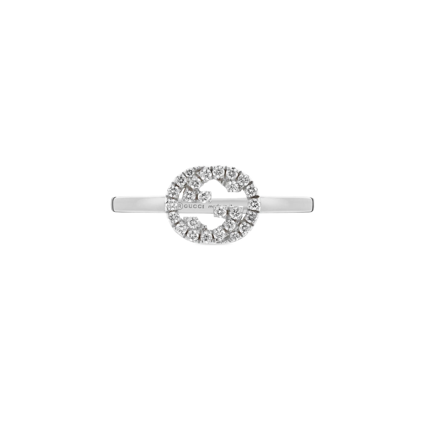 18KW DIAMOND INTERLOCKING G RING