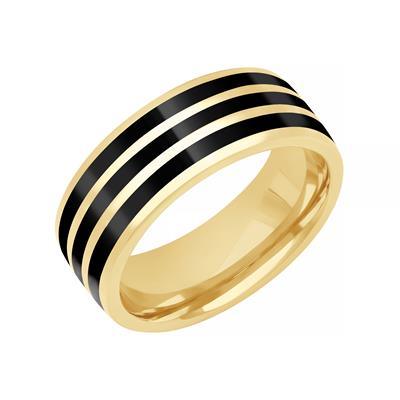 14KY & BLACK CERAMIC BAND