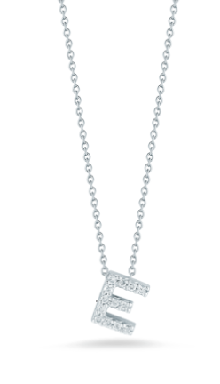 18KW TINY TREASURES DIAMOND LOVE LETTER NECKLACE