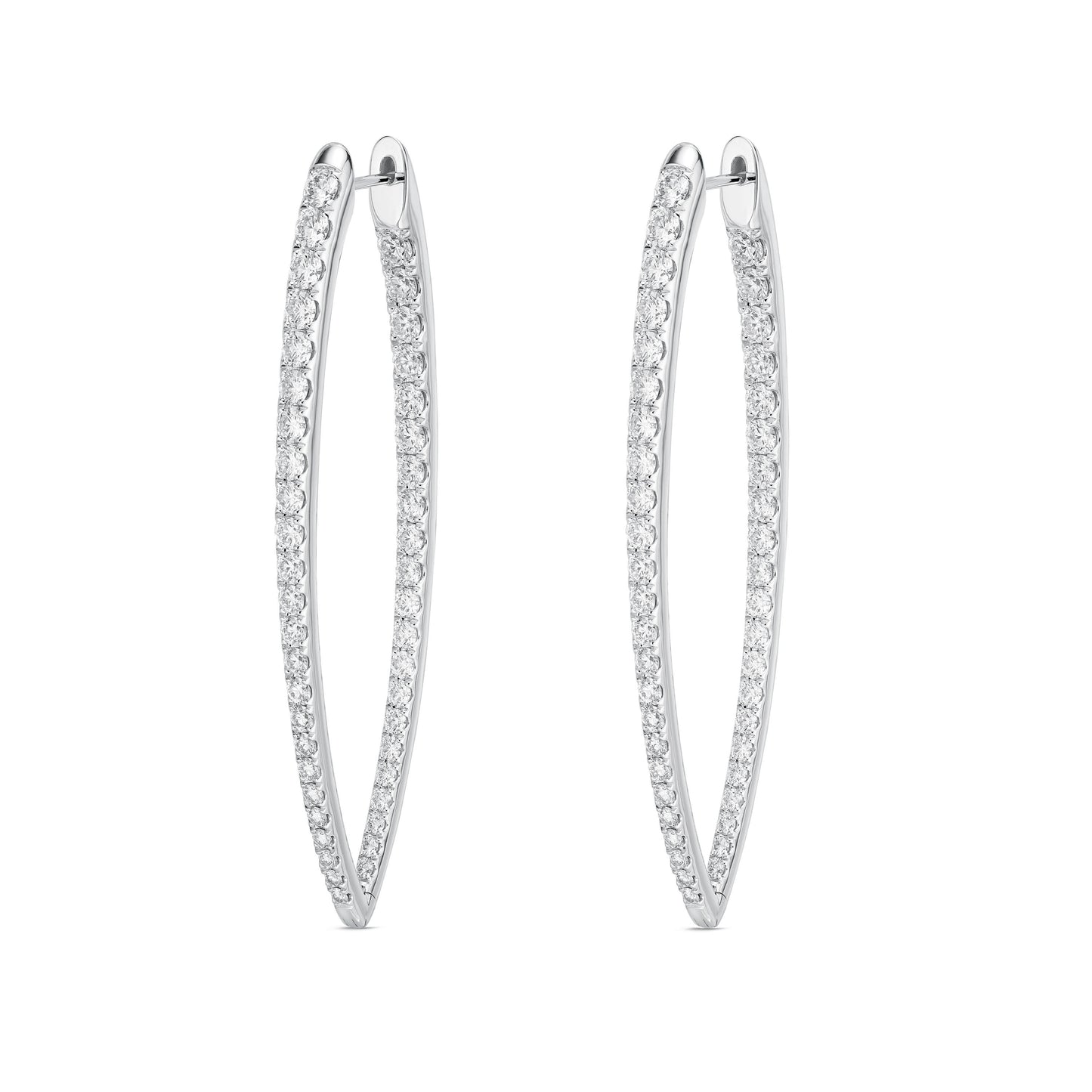 18KW IMPERIAL DIAMOND HOOP EARRINGS