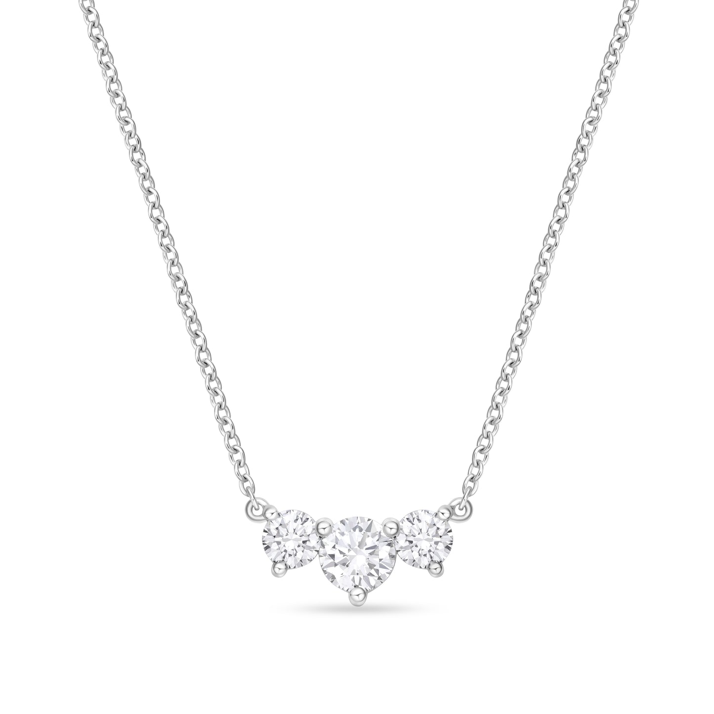 18KW TRINITY DIAMOND NECKLACE