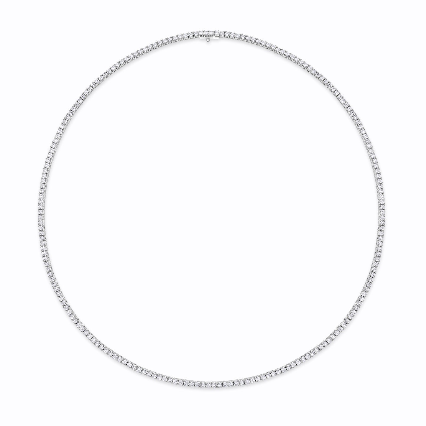 18KW UNIFORM 4-PRONG DIAMOND LINE NECKLACE