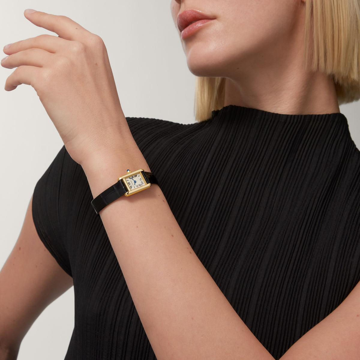 TANK LOUIS CARTIER WATCH MINI MODEL ON STRAP
