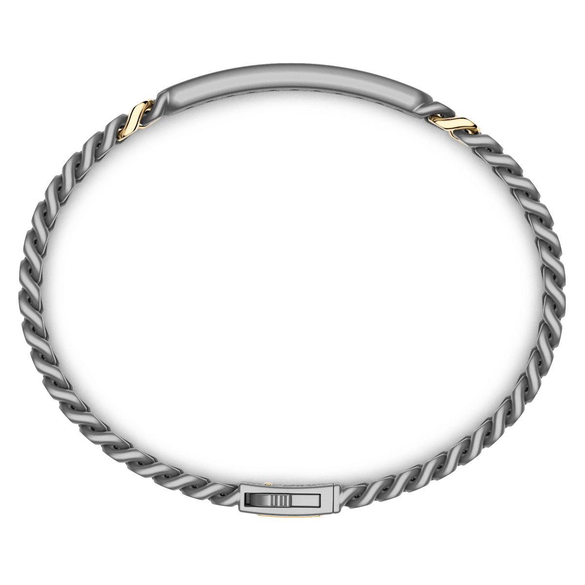 ZANCAN TITANIUM & 18KY MENS DIAMOND BRACELET
