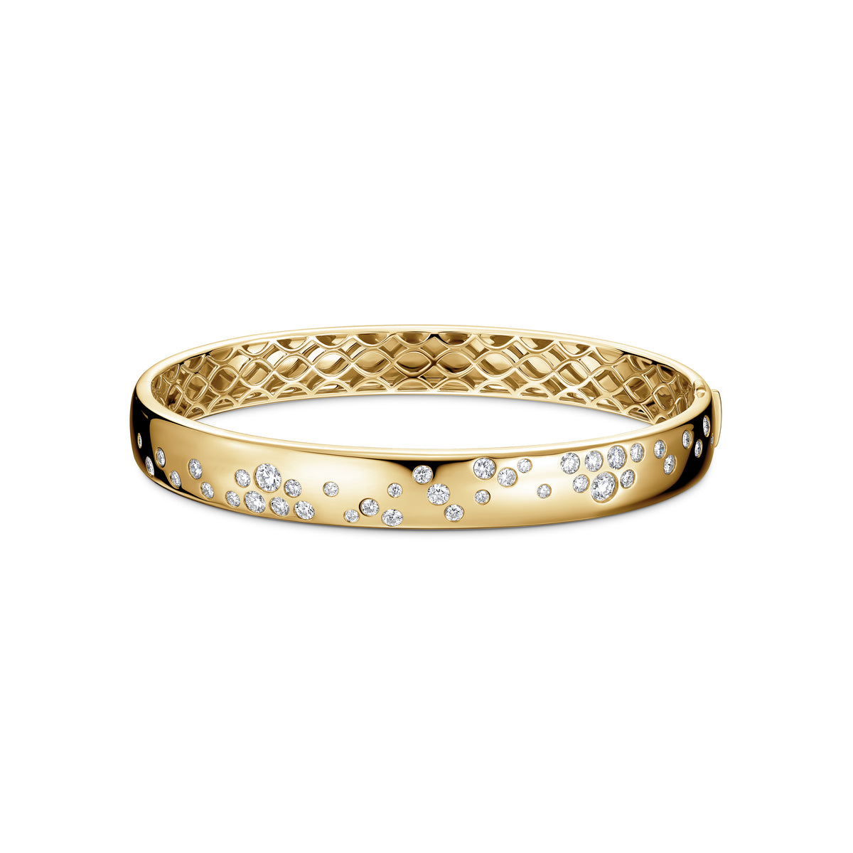 18KY LUNA SCATTERED GYPSY BANGLE