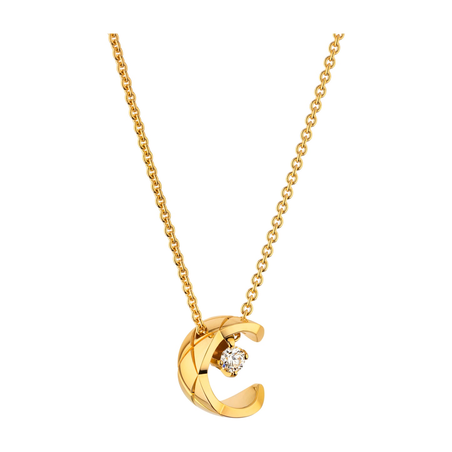 CHANEL COCO NECKLACE QUILTED MOTIF