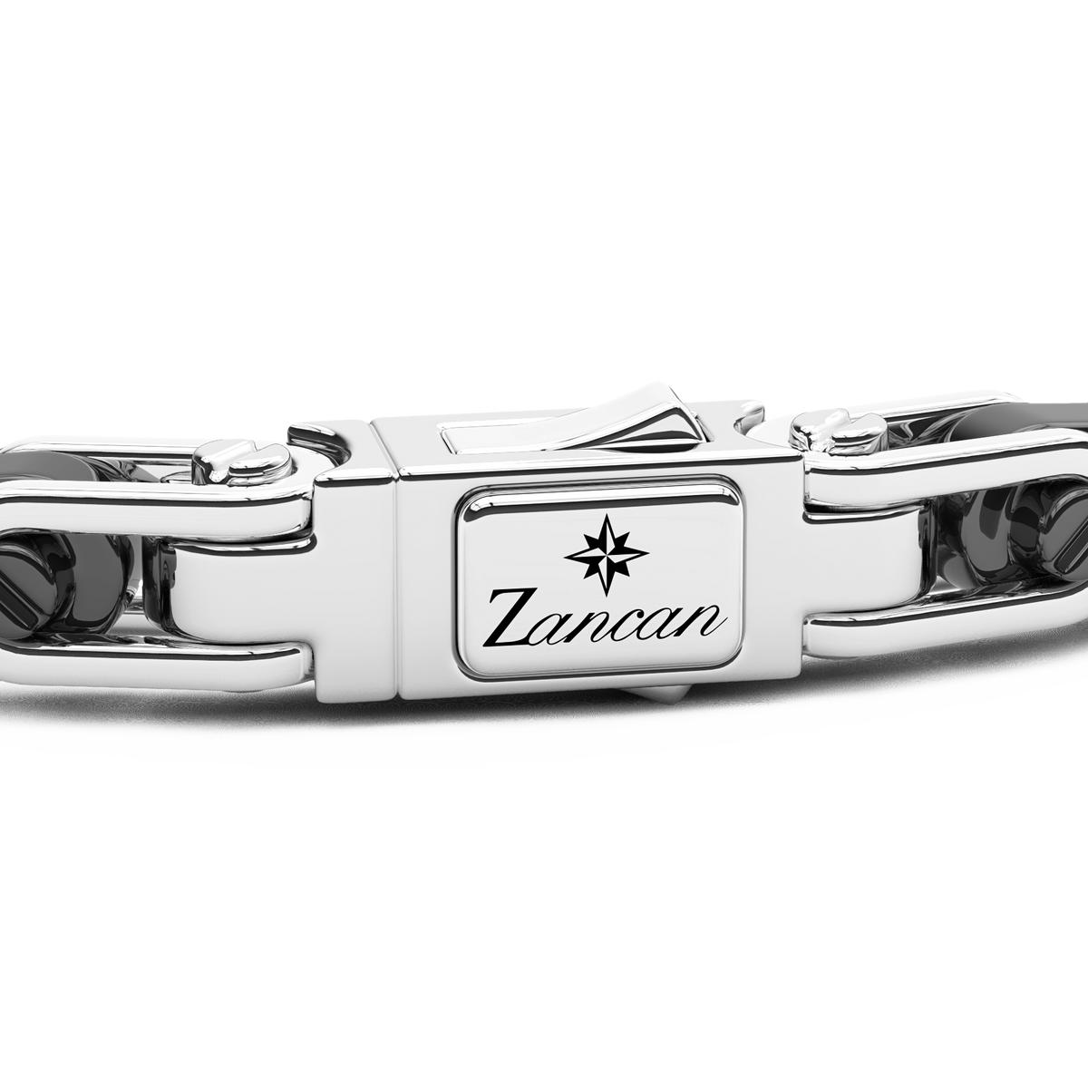 ZANCAN 18KW AND BLACK CERAMIC MENS BRACELET