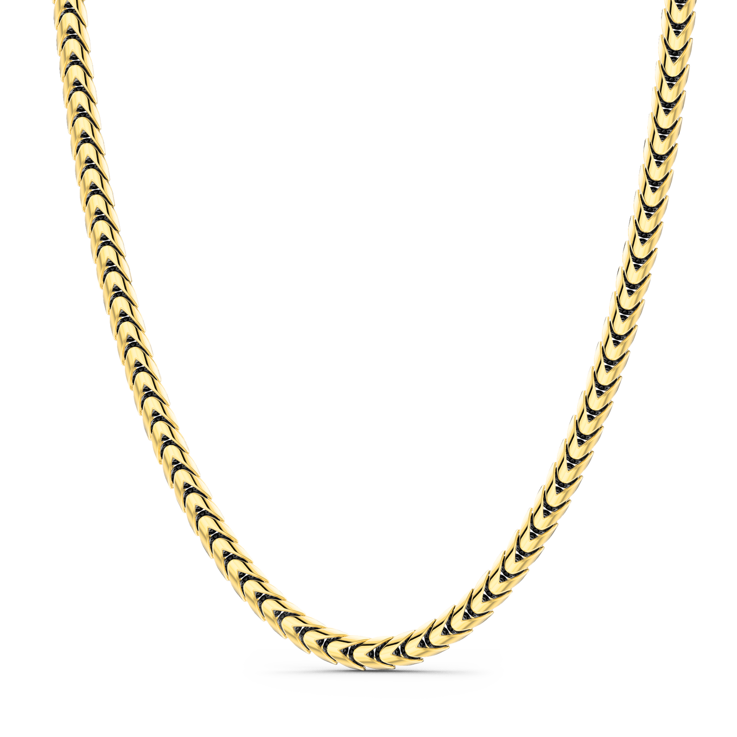 ZANCAN 18KY AND BLACK CERAMIC LINK NECKLACE