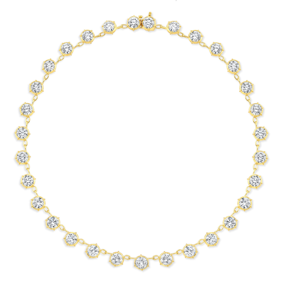 RAHAMINOV 18KY ROUND DIAMOND STATION NECKLACE