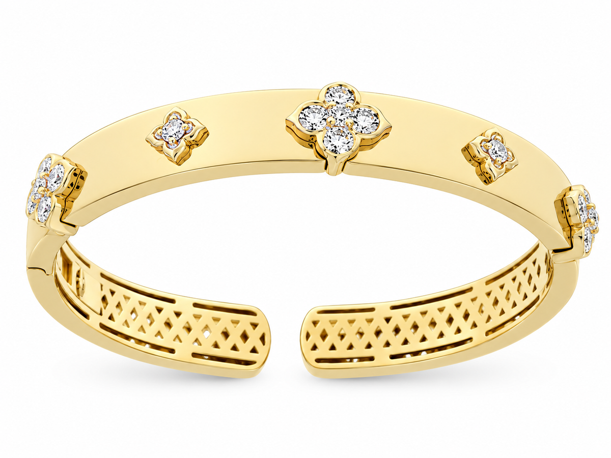 18KY DIAMOND STATION BANGLE