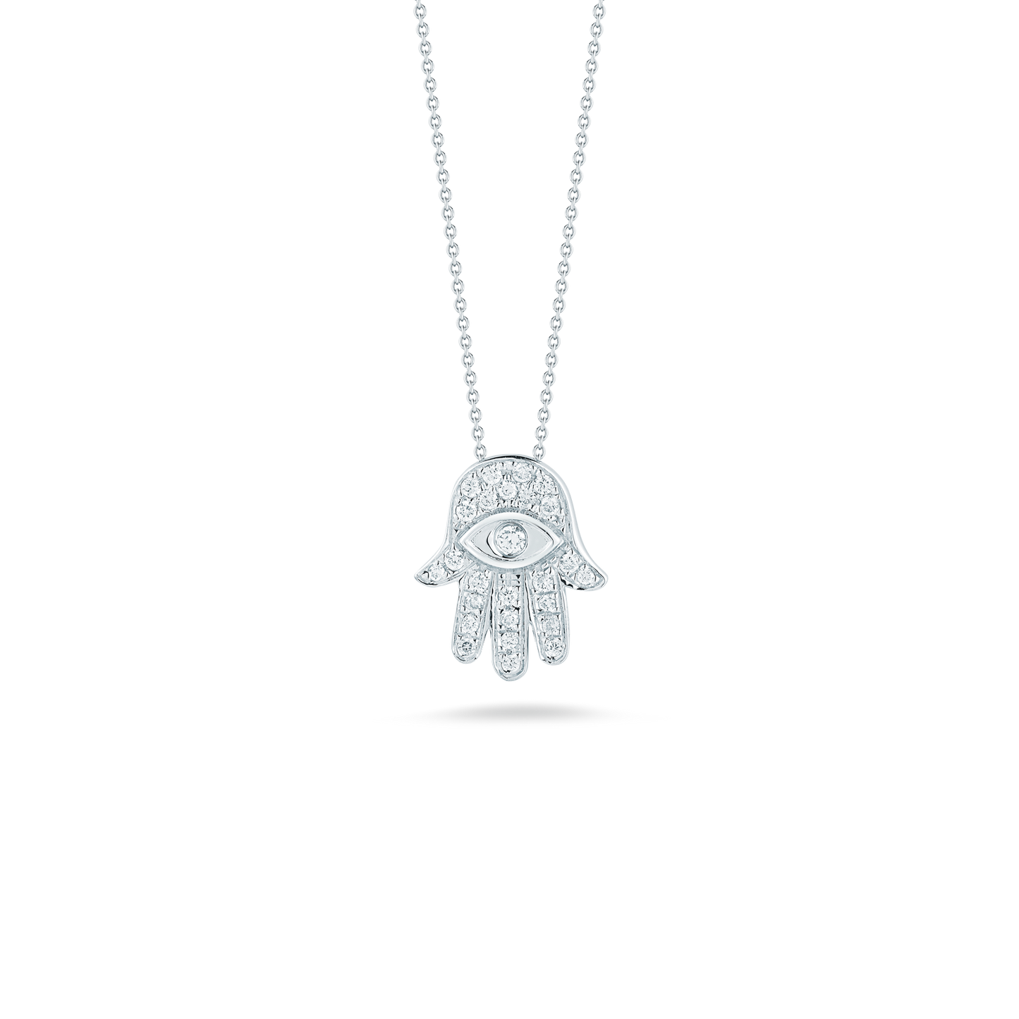 18KW TINY TREASURES DIAMOND HAMSA NECKLACE