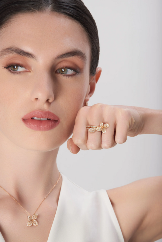 PASQUALE BRUNI 18KR PETIT GARDEN LEAF RING