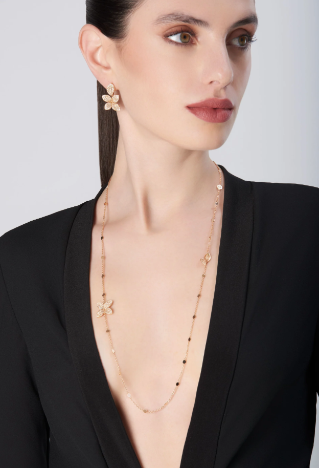 PASQUALE BRUNI 18KR GIARDINI SEGRETI FIVE LEAF EARRINGS