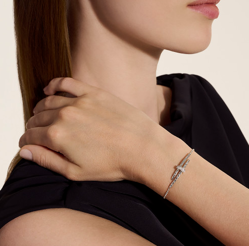 SS SPEAR DIAMOND STATION BRACELET
