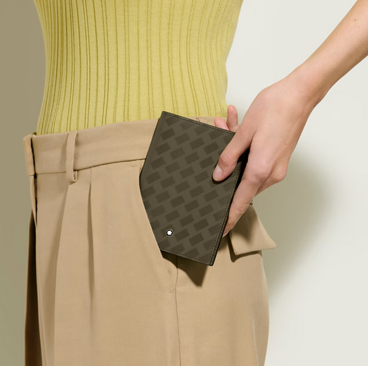 MONTBLANC PASSPORT HOLDER IN KHAKI EXTREME LEATHER