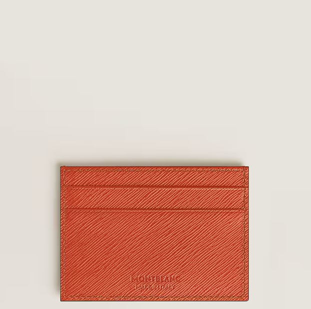 MONTBLANC CARD HOLDER 5CC IN ORANGE SARTORIAL LEATHER