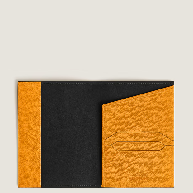 MONTBLANC PASSPORT HOLDER IN SAFFRON SARTORIAL LEATHER