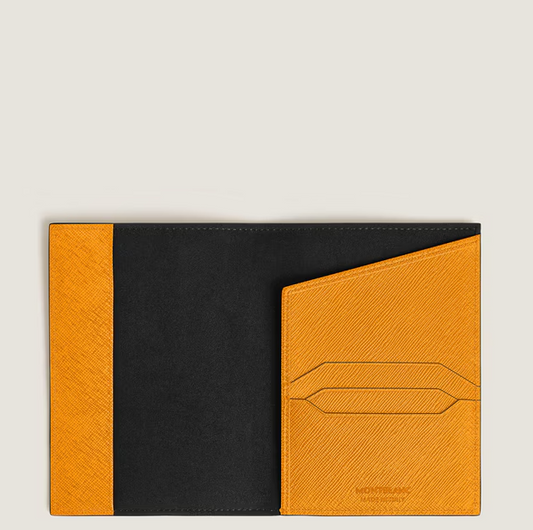 MONTBLANC PASSPORT HOLDER IN SAFFRON SARTORIAL LEATHER