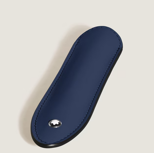 MONTBLANC 1-PEN SLEEVE IN INK BLUE MEISTERSTUCK LEATHER