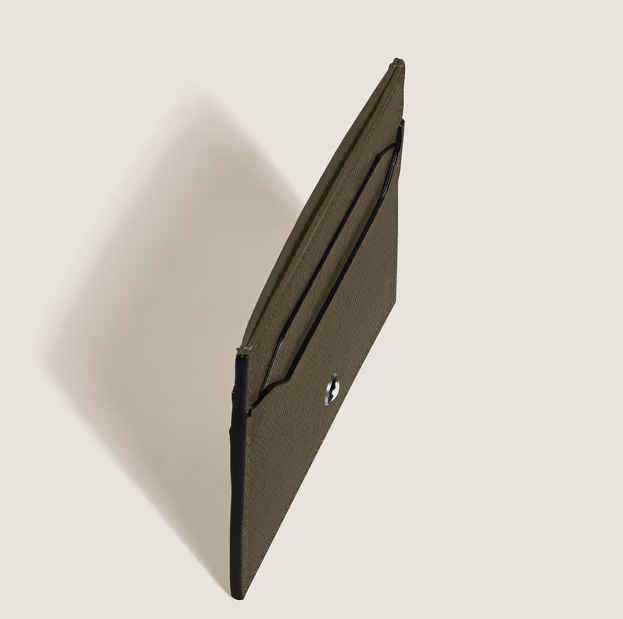 MONTBLANC CARD HOLDER 5CC IN KHAKI SARTORIAL LEATHER