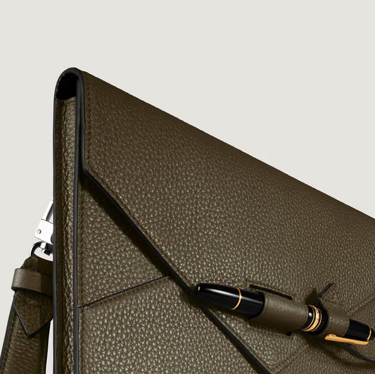 MONTBLANC ENVELOPE MEDIUM NOTEBOOK HOLDER IN KHAKI