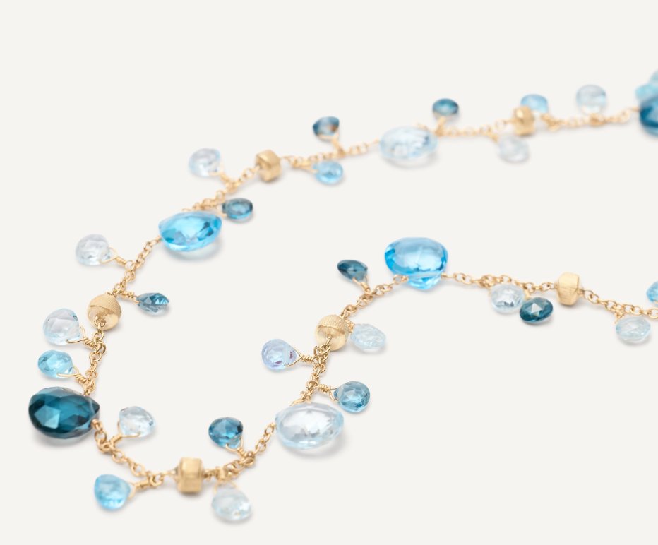 MARCO BICEGO 18KY PARADISE MIXED TOPAZ SINGLE STRAND NECKLACE