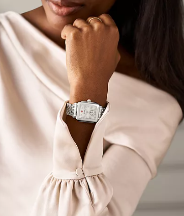 DECO MID STAINLESS DIAMOND DIAL WATCH