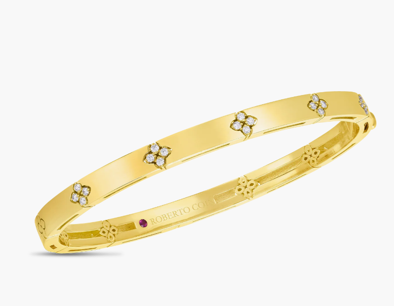 LOVE IN VERONA DIAMOND ACCENT BANGLE - NARROW