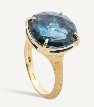 MARCO BICEGO 18KY LONDON BLUE TOPAZ COCKTAIL RING