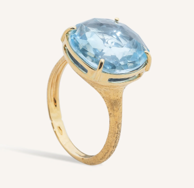 MARCO BICEGO 18KY BLUE TOPAZ COCKTAIL RING