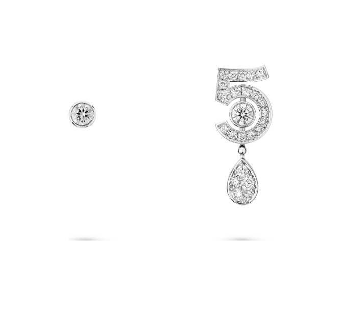 CHANEL ETERNAL NO. 5 ASYMMETRICAL TRANSFORMABLE EARRINGS