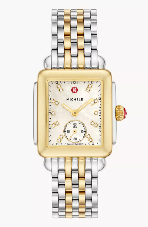 29MM SS/18K GOLD-PLATED DIAMOND DIAL WATCH