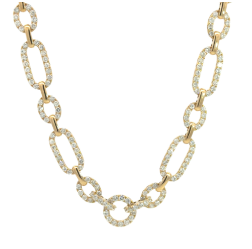 18KY DIAMOND LINK NECKLACE