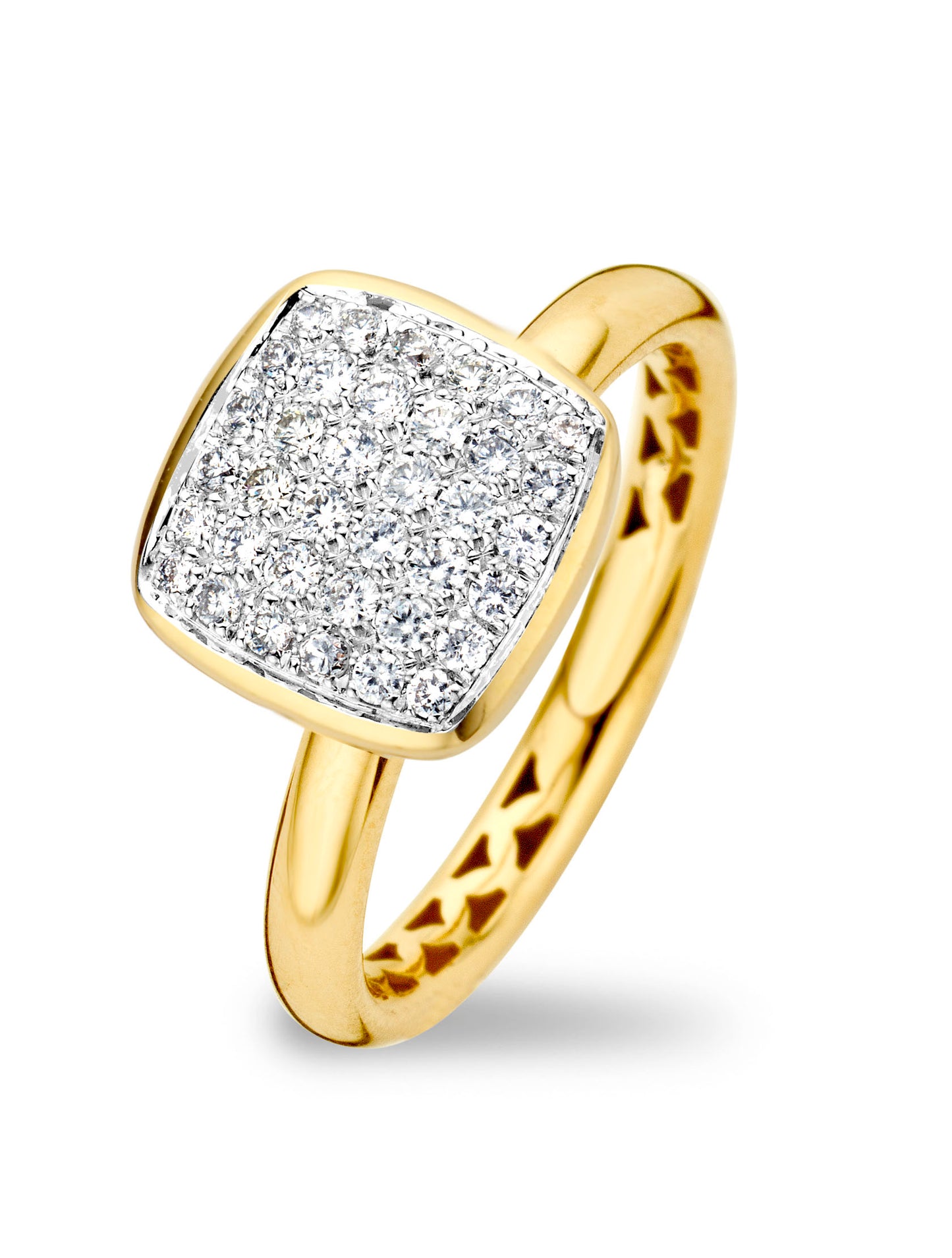 TIRISI 18KY PAVE STACK RING