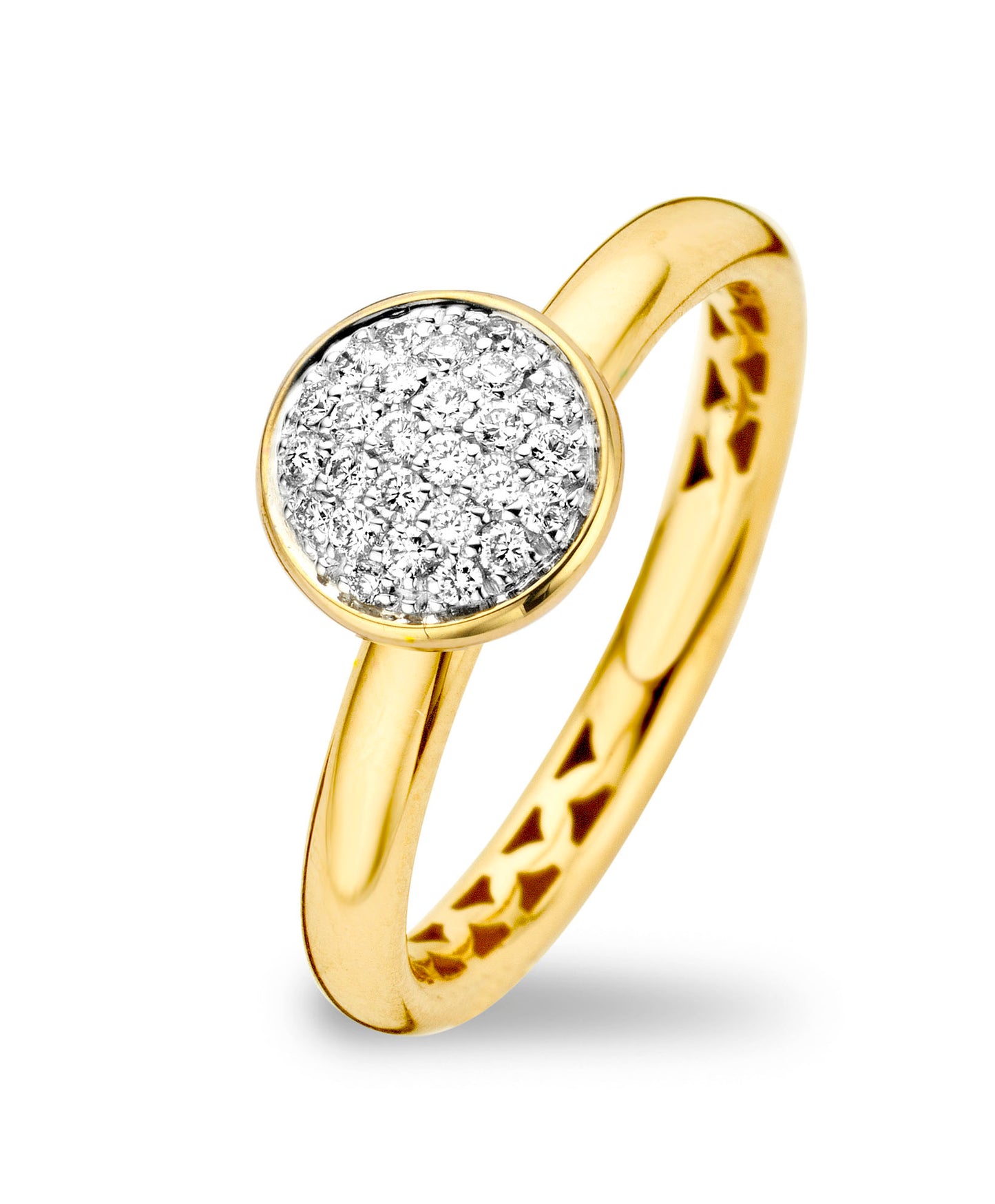 TIRISI 18KY PAVE STACK RING