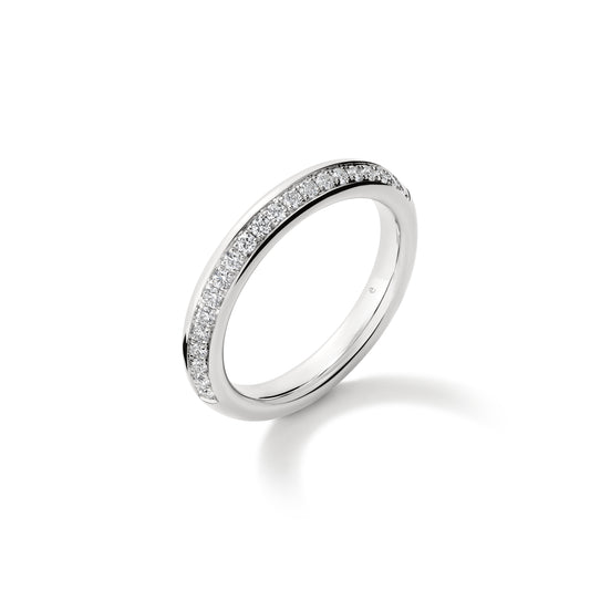 HEARTS ON FIRE 18KW BARRE PAVE BAND