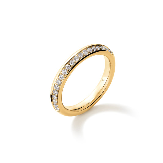 HEARTS ON FIRE 18KY BARRE PAVE BAND