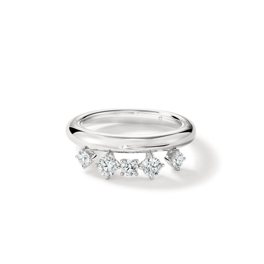 HEARTS ON FIRE 18KW BARRE FLOATING DIAMOND RING