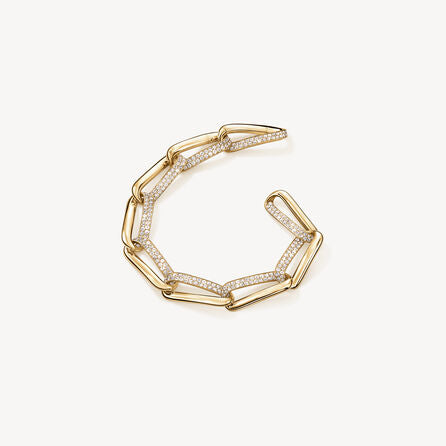 HEARTS ON FIRE 18KY INSIDE/OUT DIAMOND LINK BRAC
