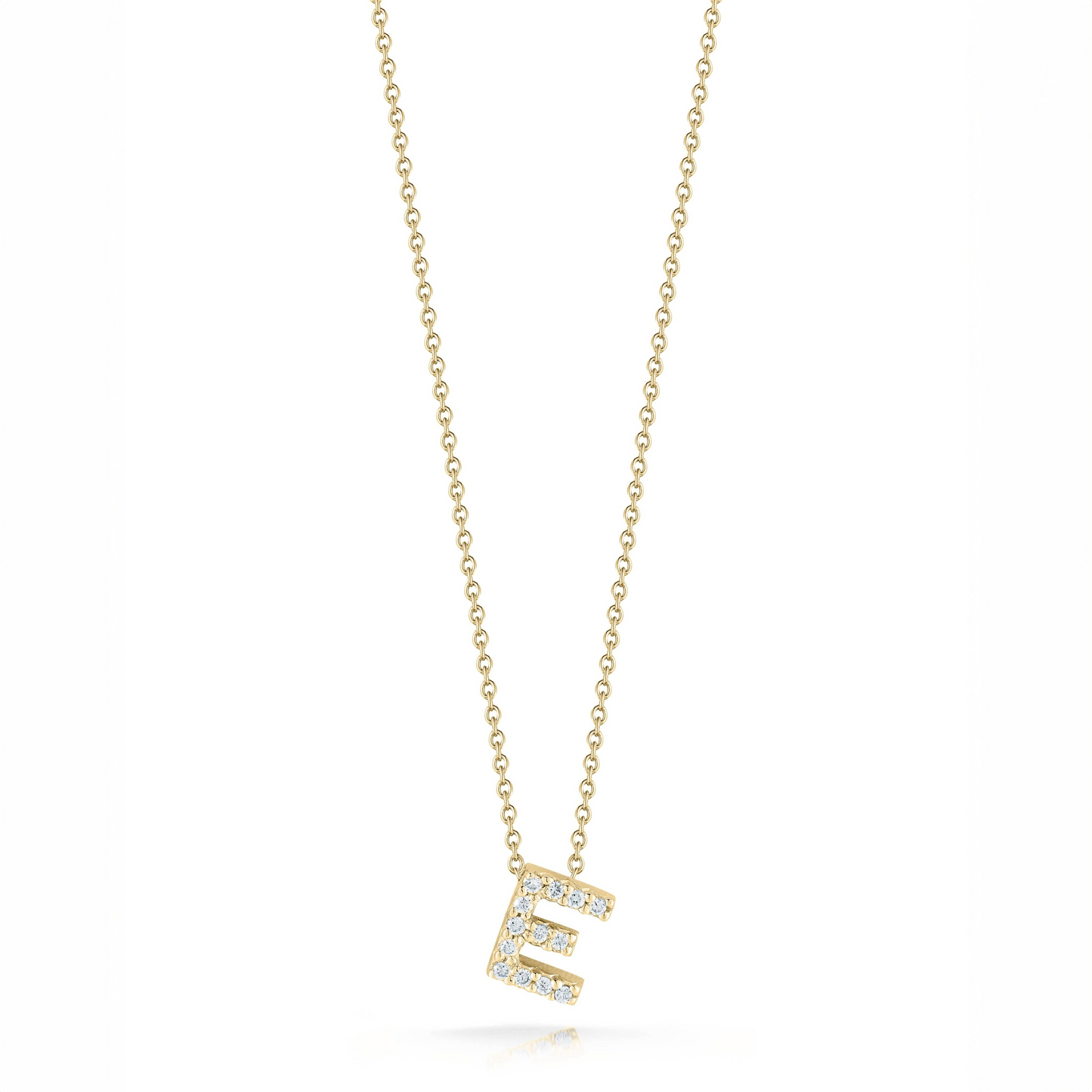18KY TINY TREASURES DIAMOND LOVE LETTER NECKLACE