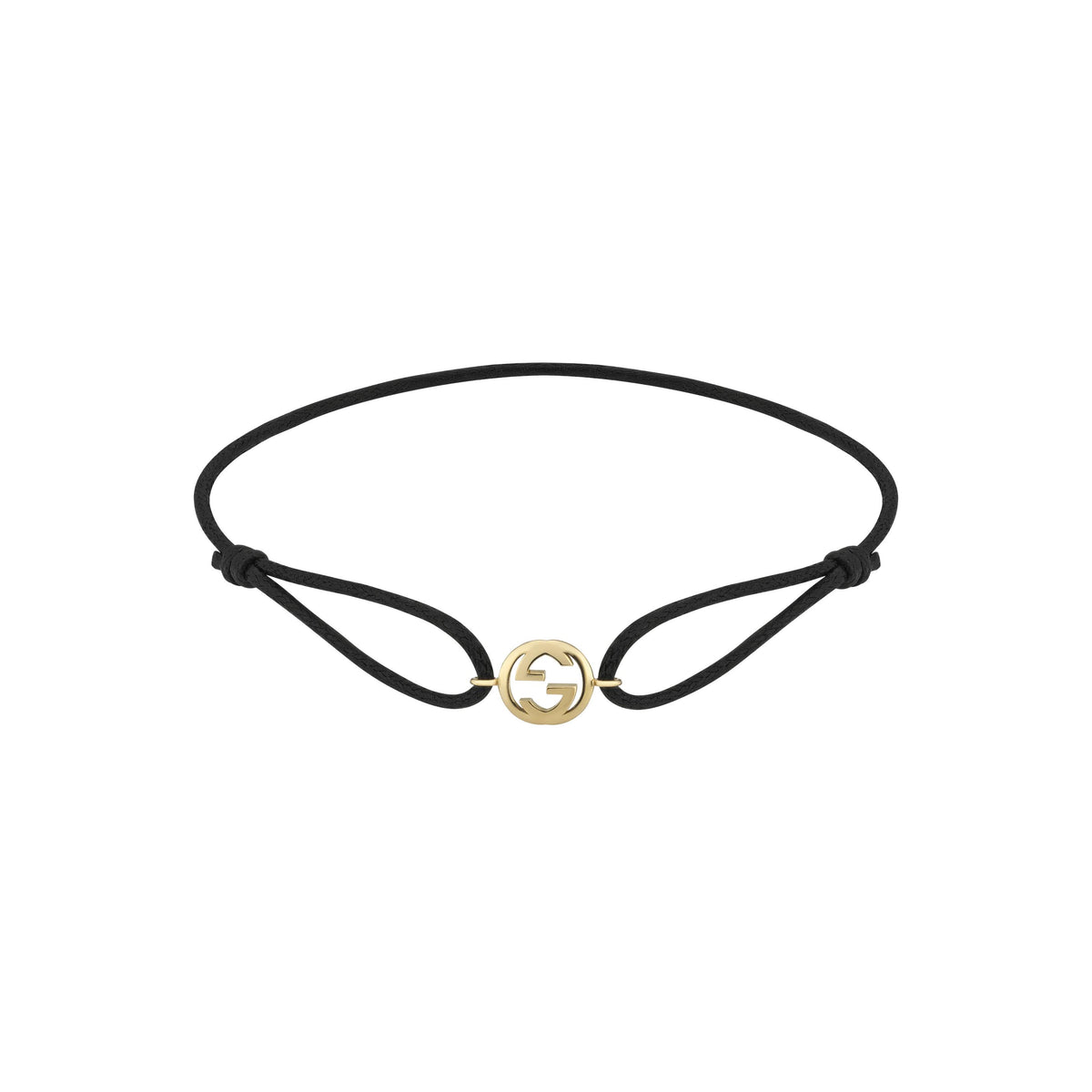 18KY GUCCI INTERLOCKING CORD BRACELET