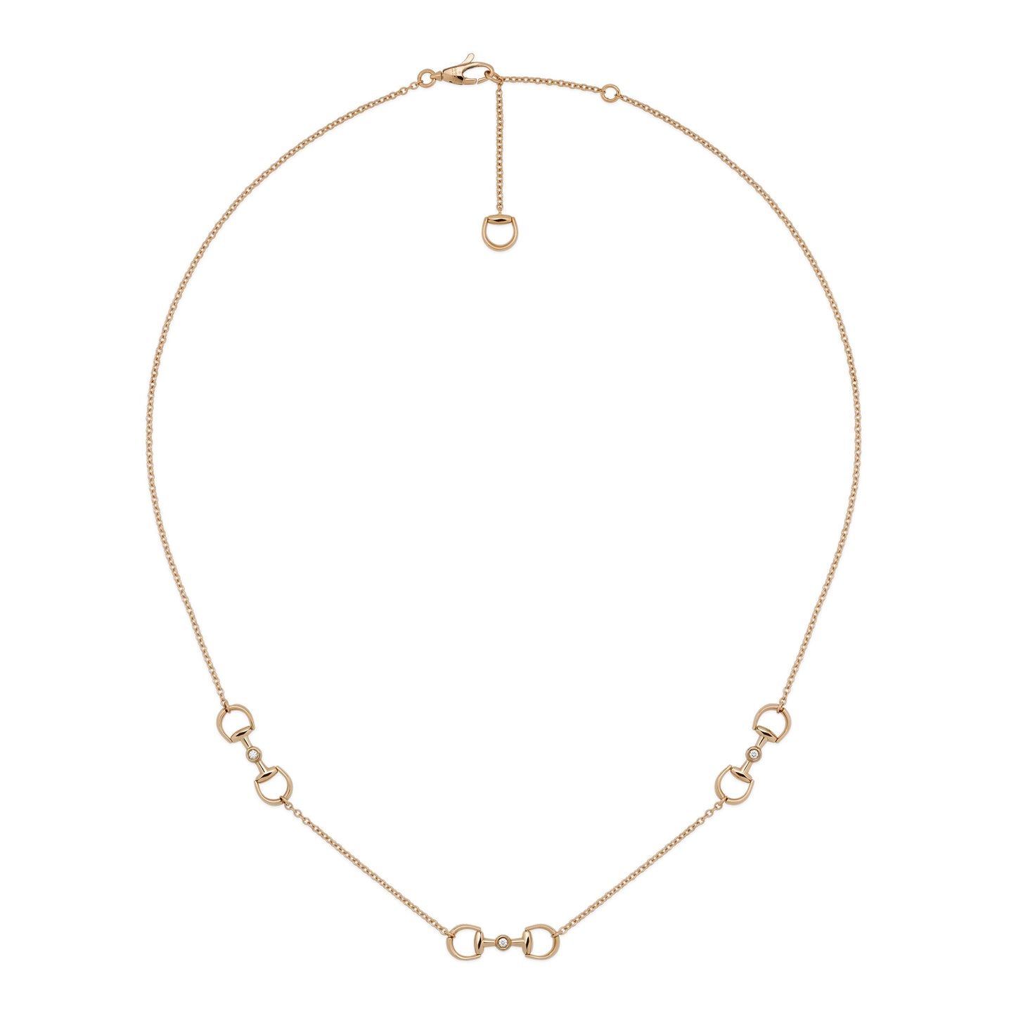 18KP HORSEBIT DIAMOND NECKLACE