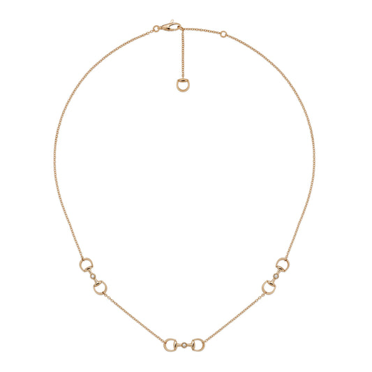 18KP HORSEBIT DIAMOND NECKLACE