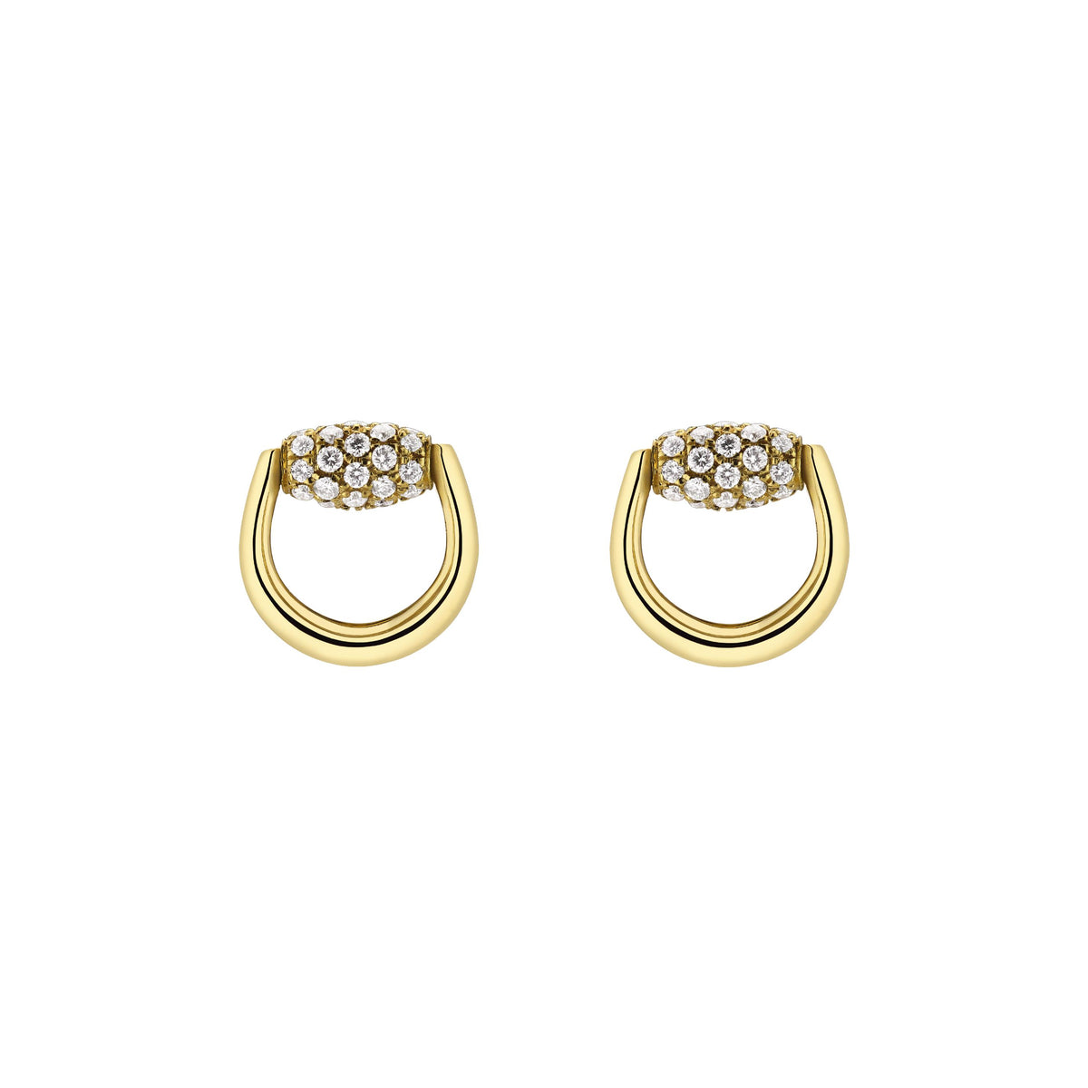 18KY HORSEBIT STUD EARRINGS