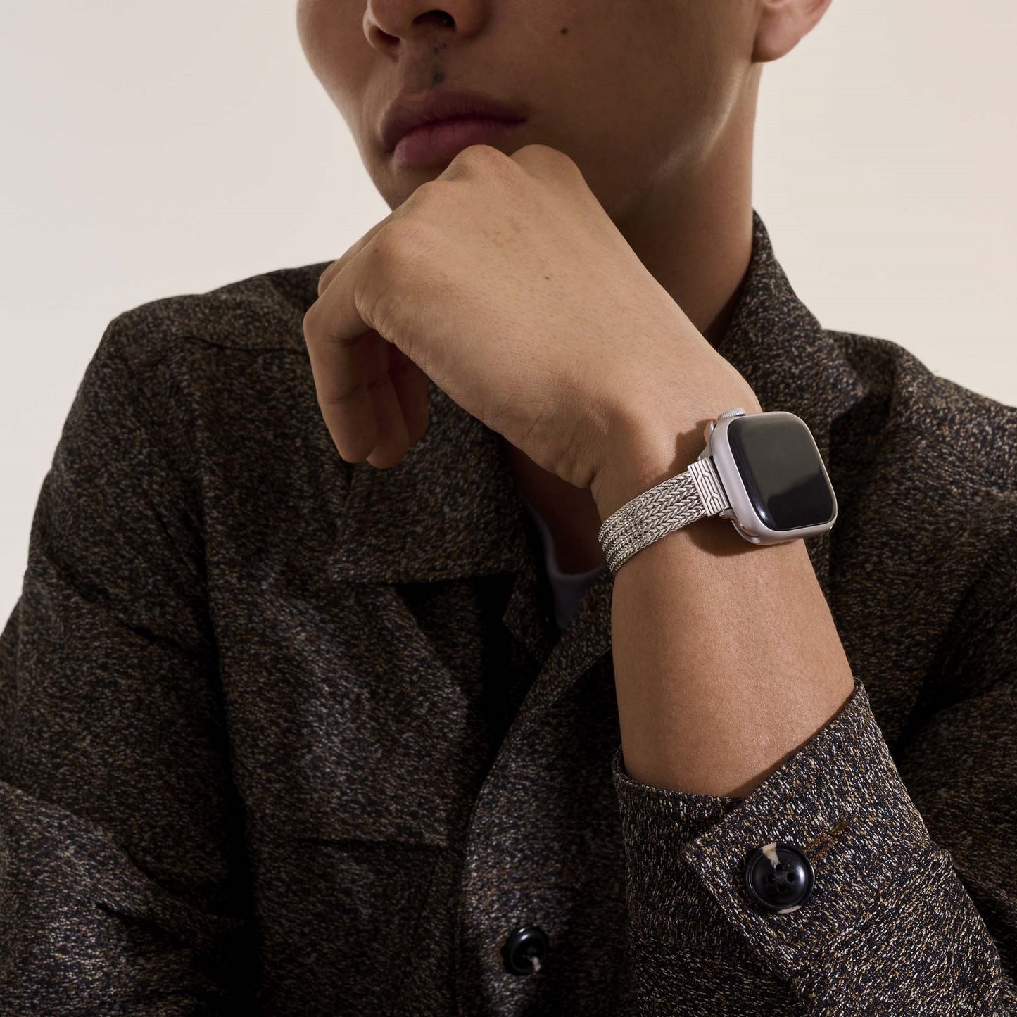 STERLING SILVER SMART WATCH 12MM BRACELET