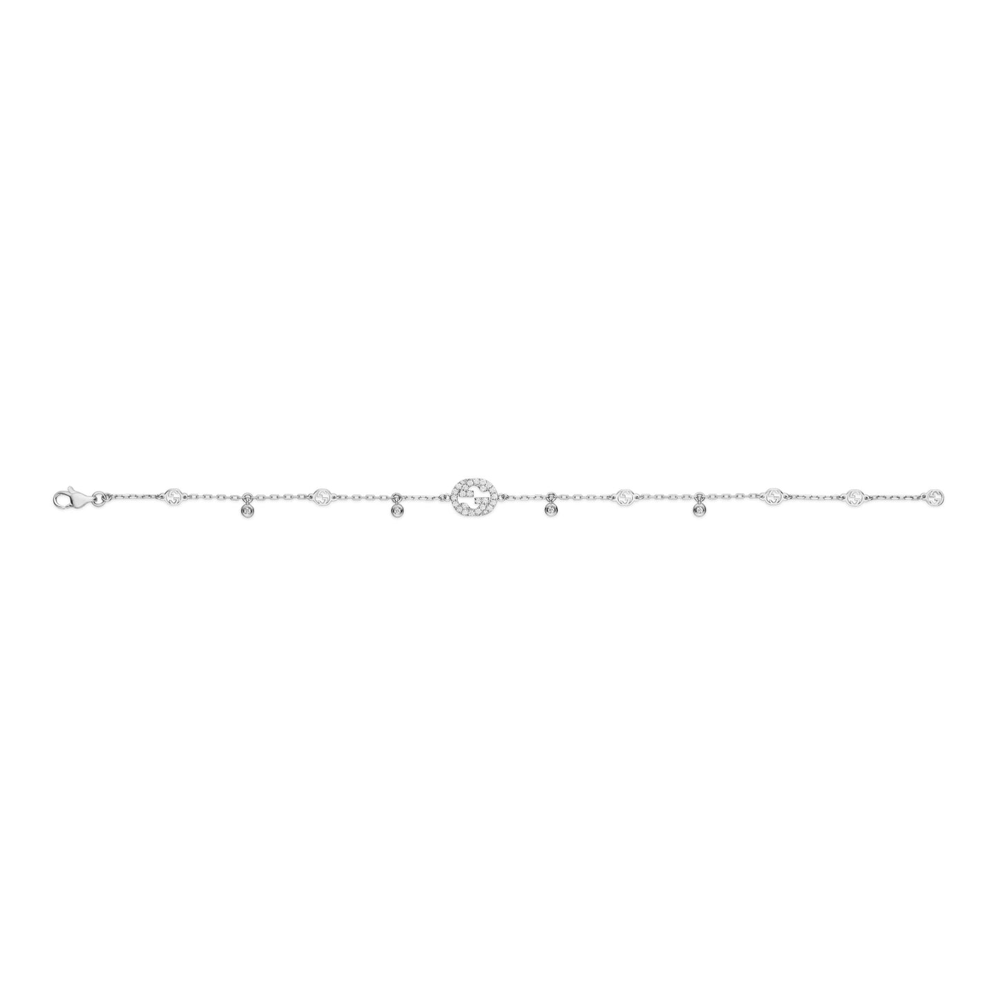 18KW INTERLOCKING G DIAMOND BRACELET