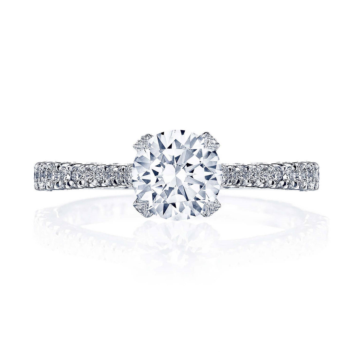 PLAT PETITE FRENCH PAVE DIA SEMI MTG .44TWT